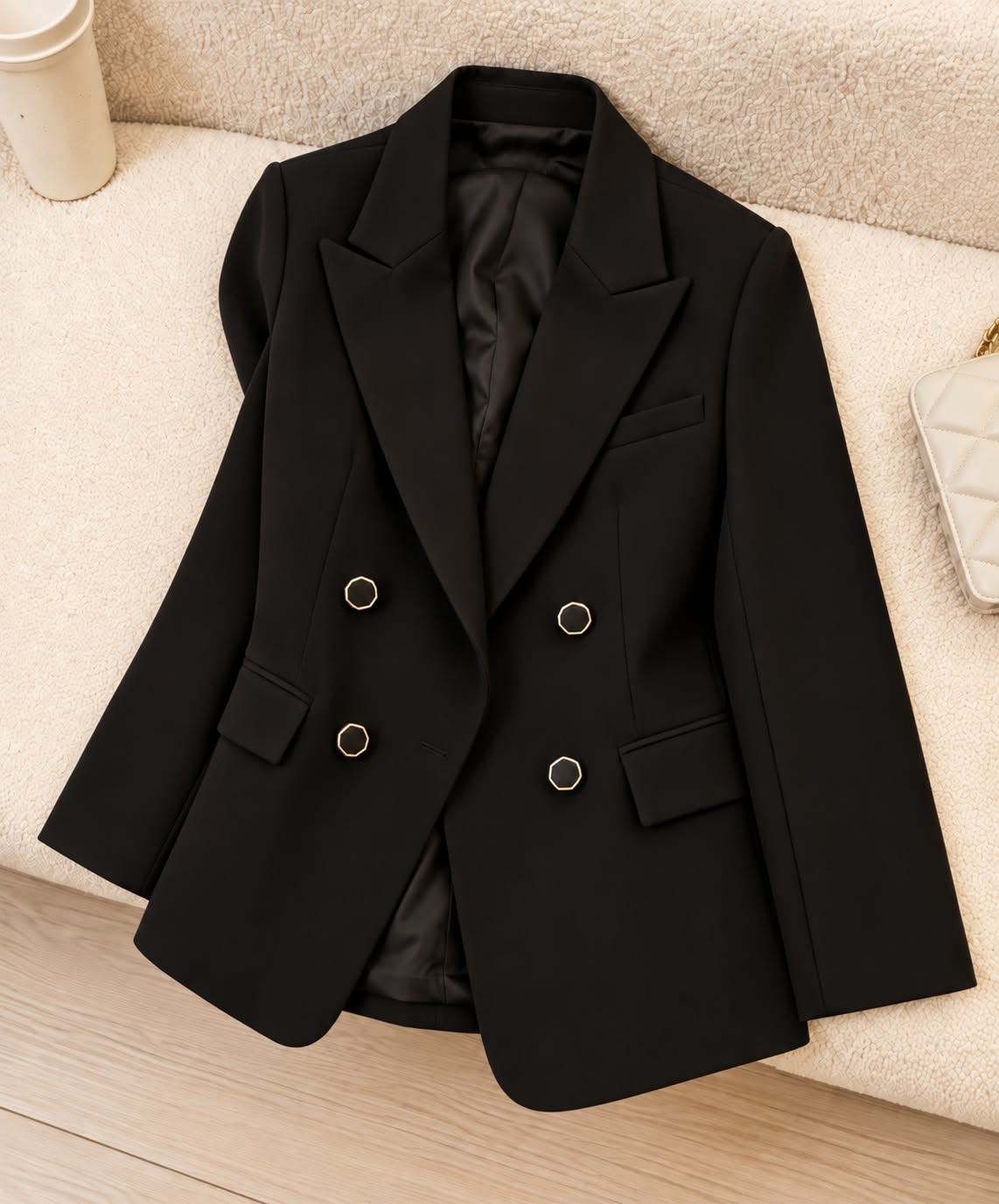 Gabardine Black Blazer & Pants