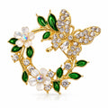 Emerald Butterfly Garden Brooch ✨
