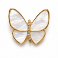 Pearl Wing Butterfly Brooch