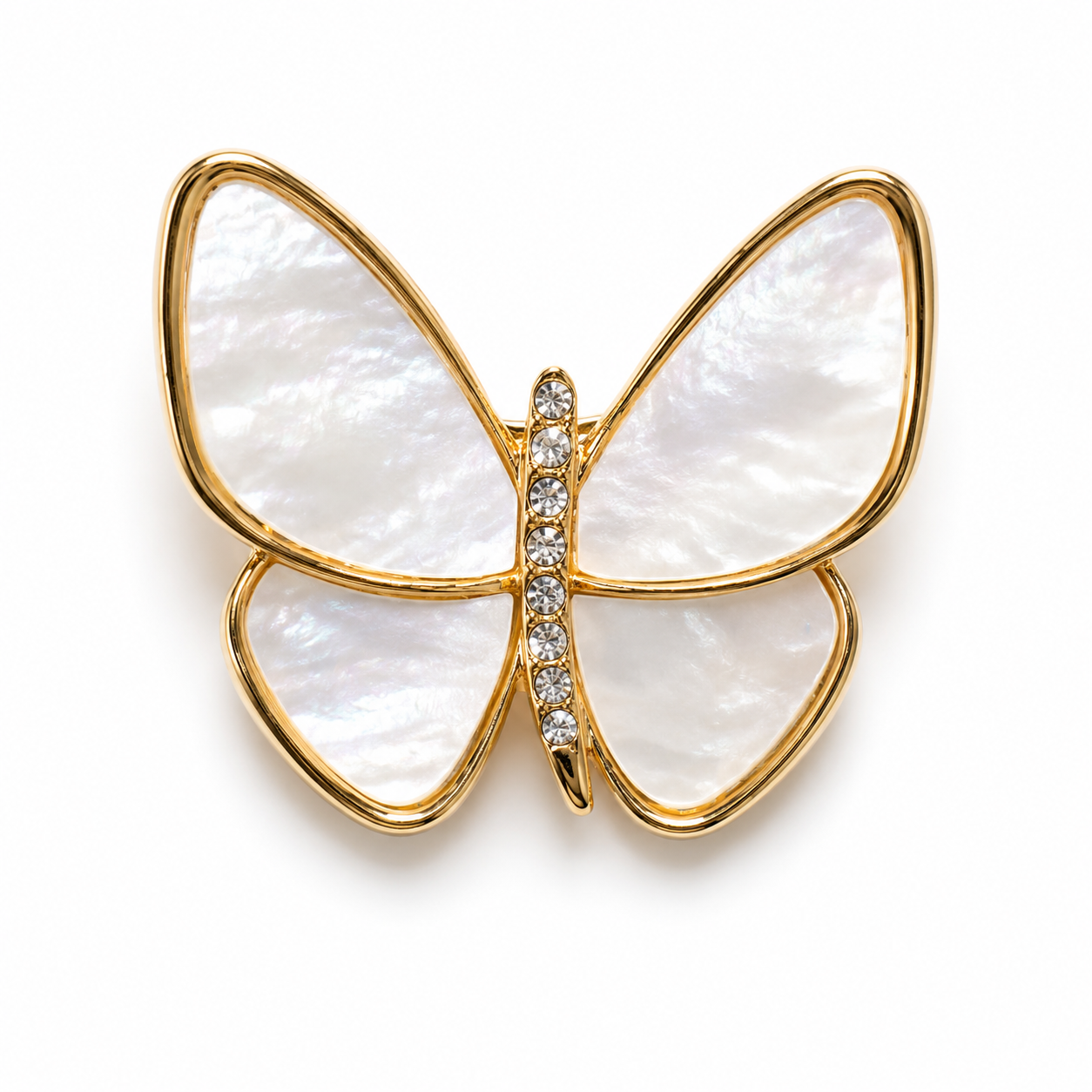 Pearl Wing Butterfly Brooch