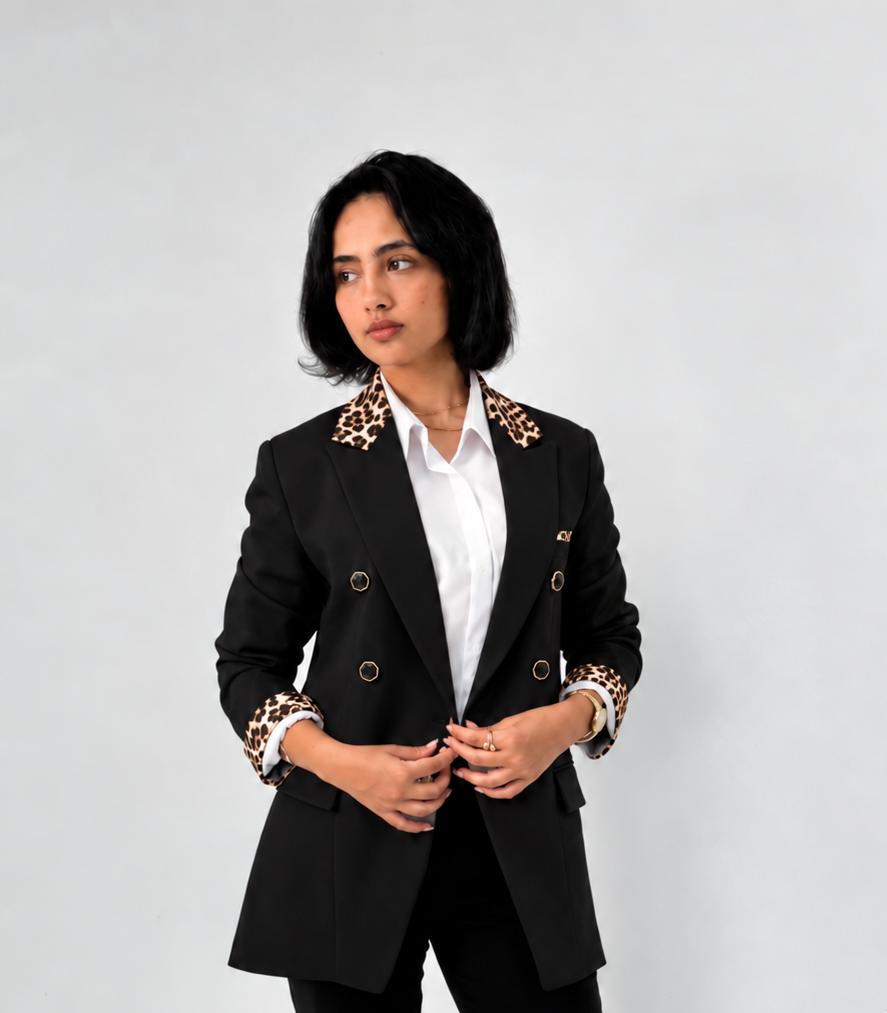 Iconic Black & Tiger Blazer